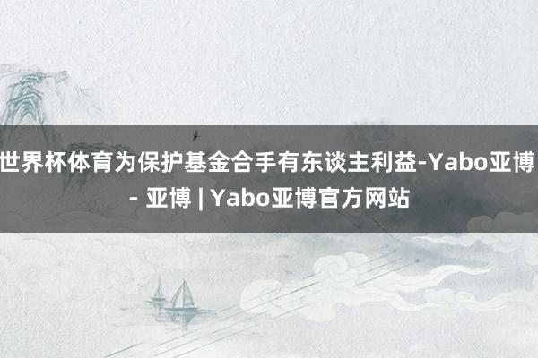 世界杯体育为保护基金合手有东谈主利益-Yabo亚博 - 亚博 | Yabo亚博官方网站